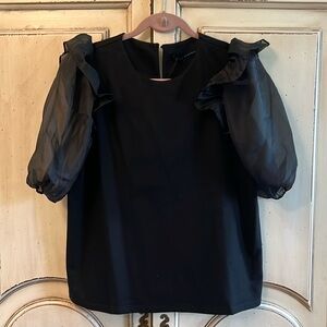 English Factory 3/4 sheer sleeves
